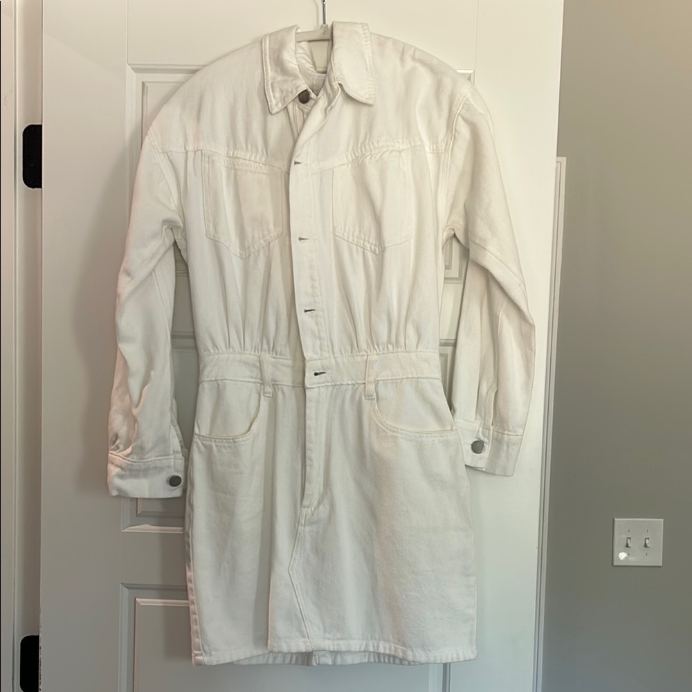White Denim Mini Dress